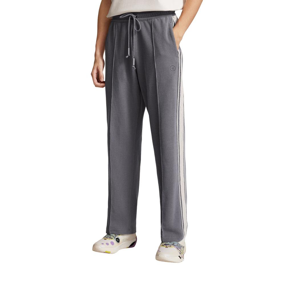 Li Ning Wade Series Bequeme Vielseitige Einfache Lockere Mittelhohe Taille Farbblock Mode Freizeit Hose Herrenhose AKLV689-1