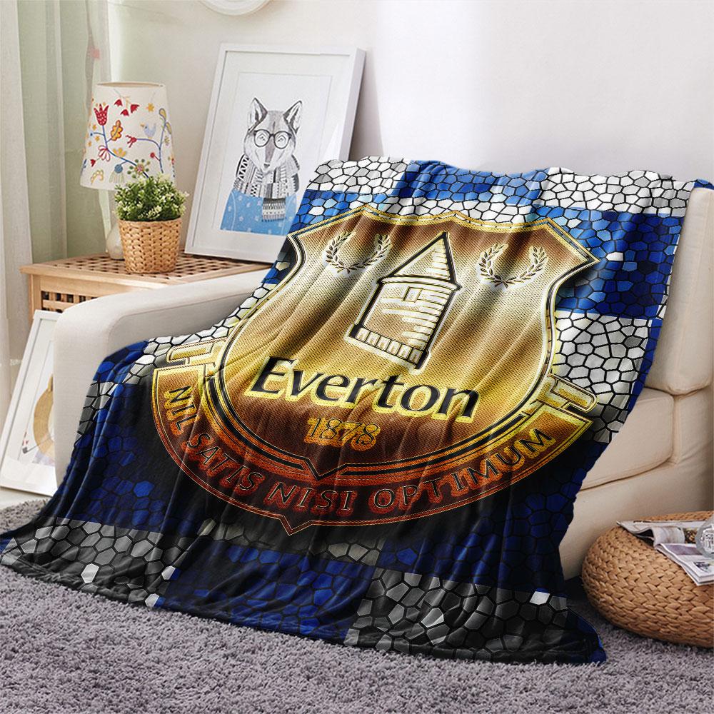 1PC Everton F.C Patterned Flannel Blanket Suitable For All Seasons for Home Decor Warmth and Comfort Gifts Holiday Present