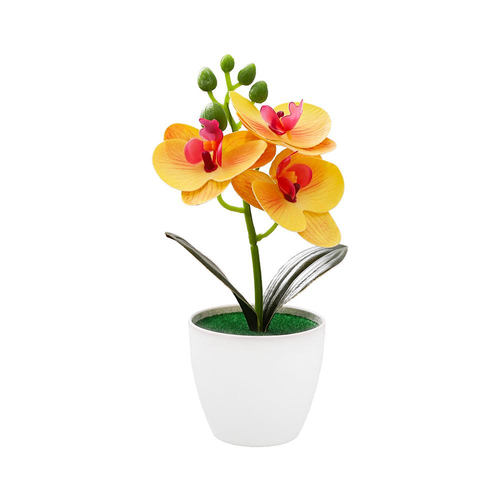 Artificial Phalaenopsis Bonsai Simulation Plants Pot Plants for Home Garden Table Bedroom Decoration Outdoor Fake Plant Ornament
