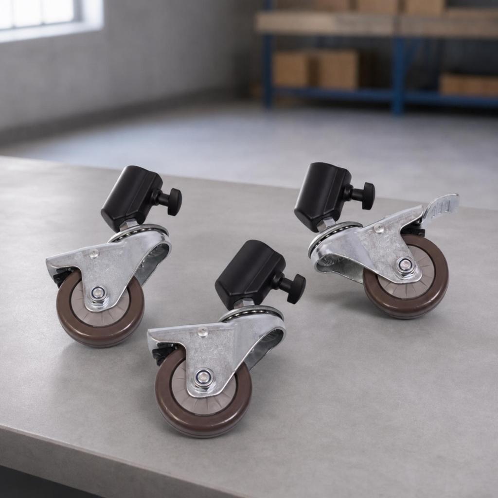 3 Pieces Studio Stand Caster Long-Lasting Casters Universal for Photographers