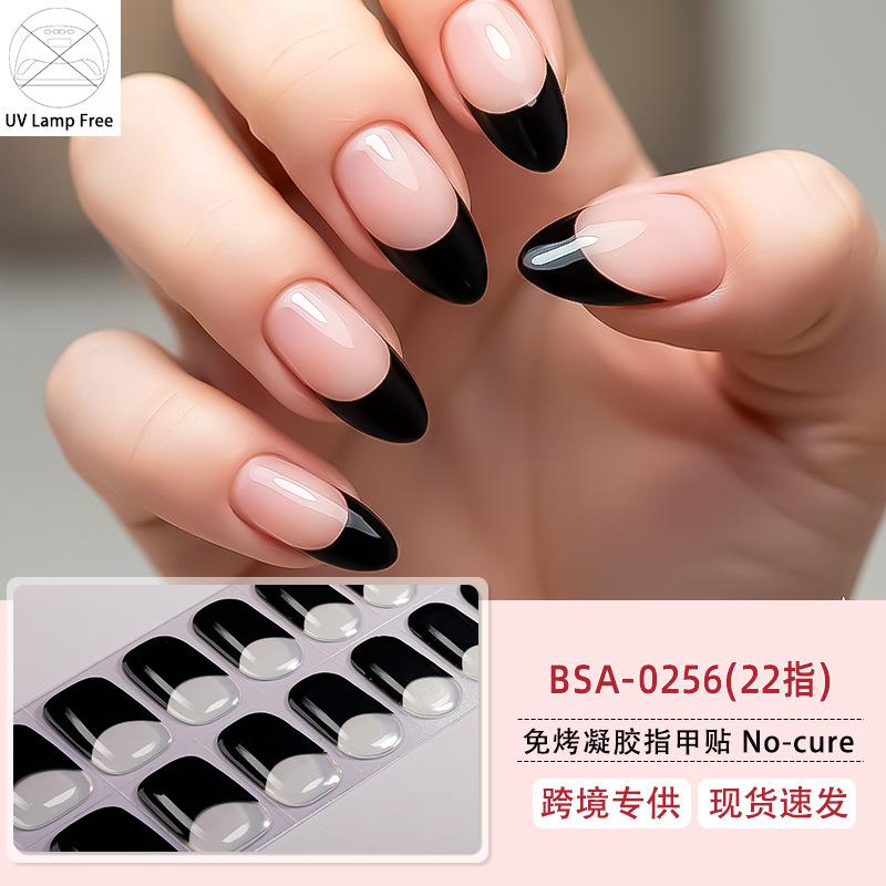 Lighting-free Gel Nail Art Sticker Waterproof Bronzing Ice Penetration Free Baking Nail Oil Film Nail Sticker UV-Free Gel BSA-0256