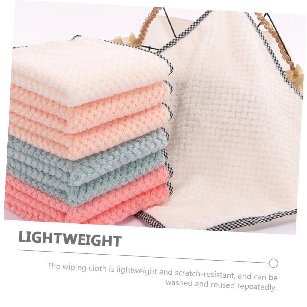 Four Colours Hanging Coral Fleece Hand Towel Special For Microfiber Water Absorption Cleaning Towels Nonstick Oil Fast Drying