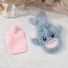 PVC Plush Shark Hot Water Bottle Insulating Winter Warm Bottle Portable Heat Reusable Bag  Home