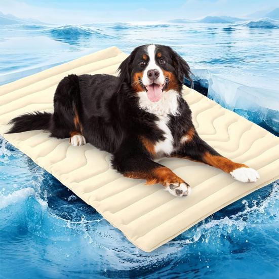 Esterilla Refrigerante para Perros, Almohadilla Refrigerante Transpirable para Perros, Cama Refrigerante Portátil para Perros, Esterilla para Mascotas Lavable a Máquina para Suelo, Transportín, Sofá, Coche