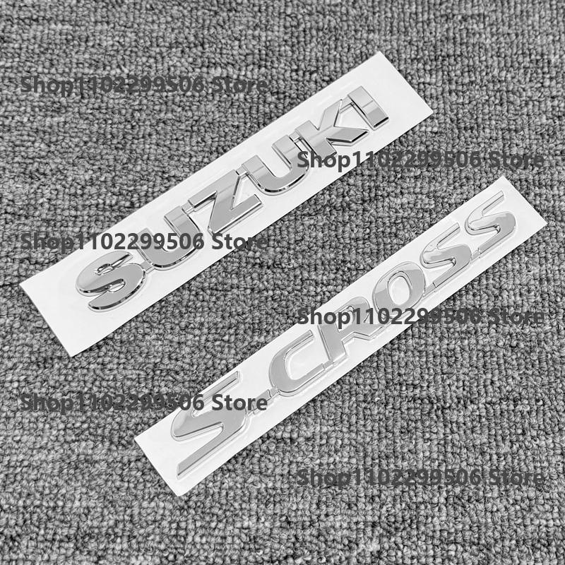 For SUZUKI S-CROSS Logo 3D Body Replaced Sticker Rear Tail Refitting Plastic Car Front Trunk Emblem