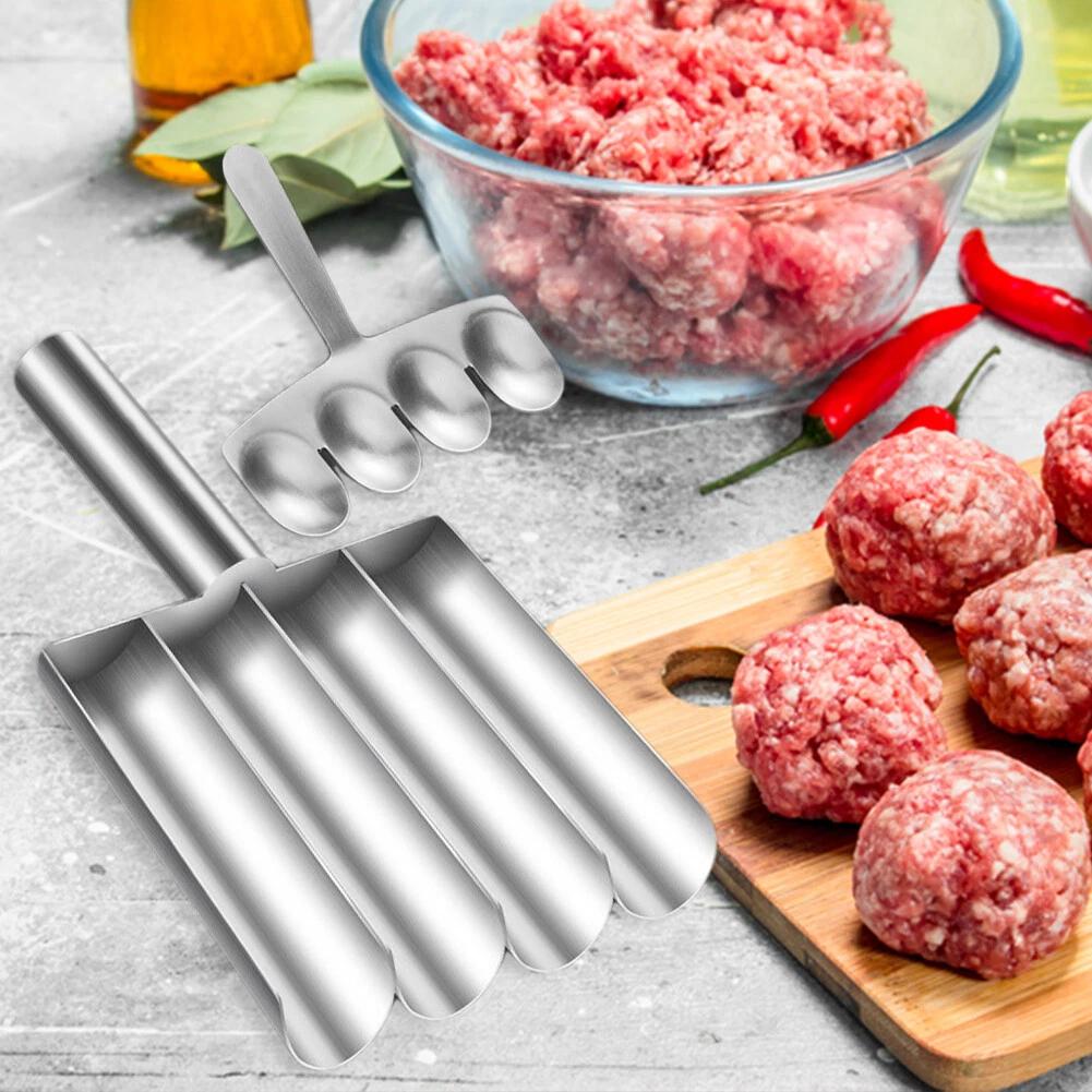 Set per Palline di Carne Antiaderente Stampo per Palline di Carne in Acciaio Inossidabile per Palline di Pesce Palline per Insalata Strumento da Cucina