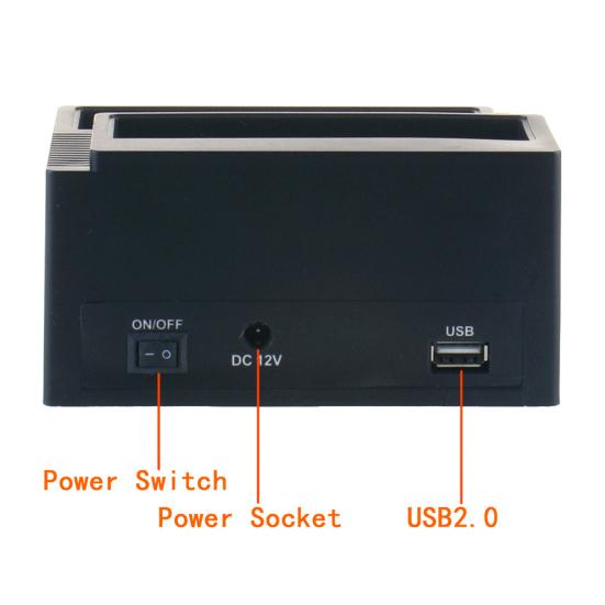Dokovací stanice pro externí pevný disk 480 Mb/s Rychlost přenosu dat Univerzální dokovací stanice pro HDD SSD SATA Duplikátor pevných disků