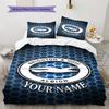 Brighton Hove Albion Custom Name Pattern Bedding Quilt Set Quilt Cover Pillowcase Home Birthday Gift(1 * Duvet Cover + 2 * Pillowcase, Without Core)