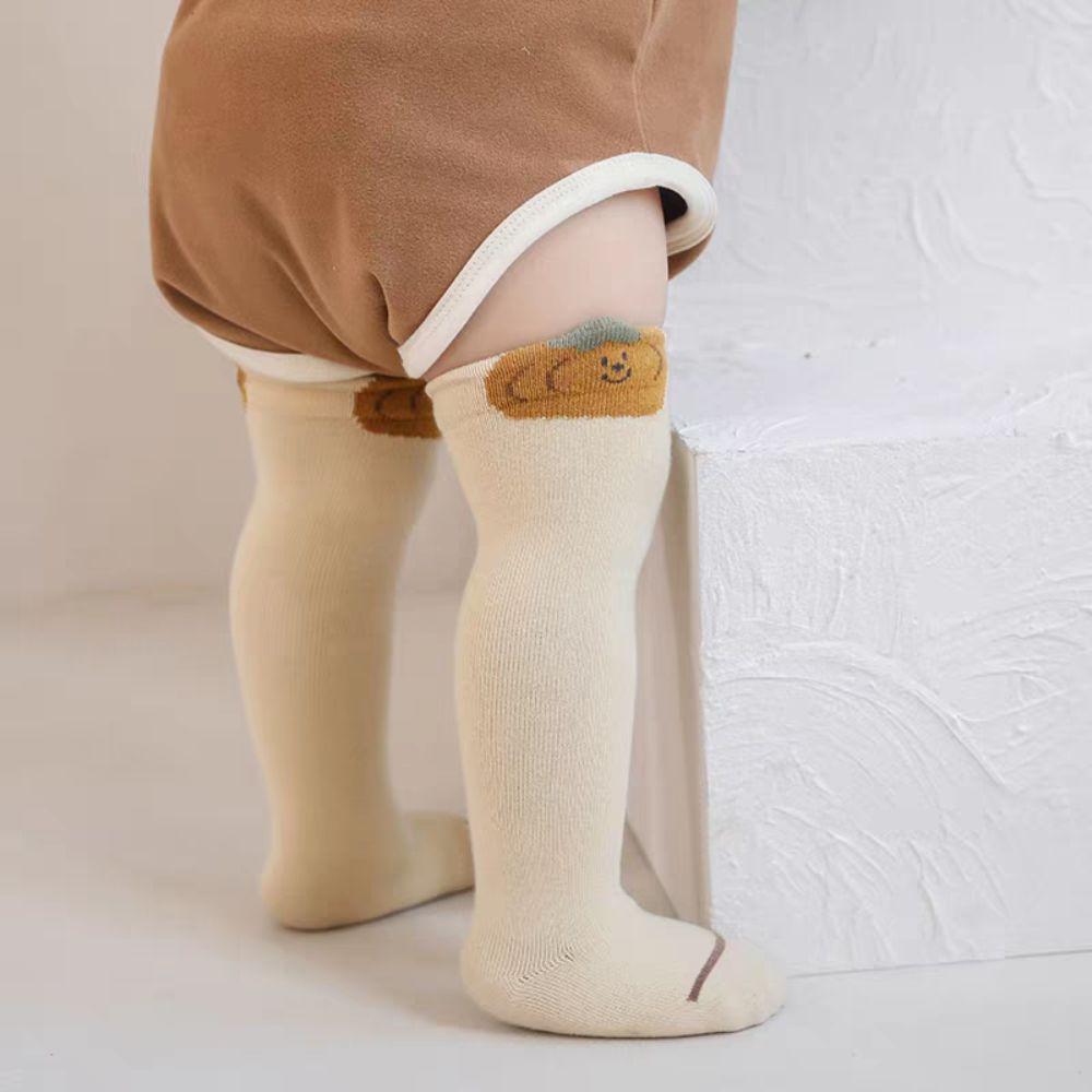 3Pairs Cotton Toddle Cotton Stockings Strawberry Baby Mid Tube Socks Elastic Calf Socks Baby Kids