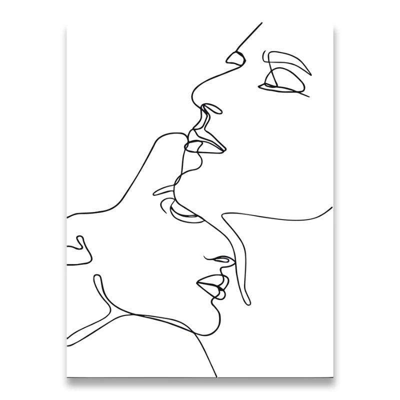 Abstract Minimalist Sexy Line Woman Wall Art Canvas Painting Nordic Posters And Prints Wall Pictures For Living Room Home Decor
