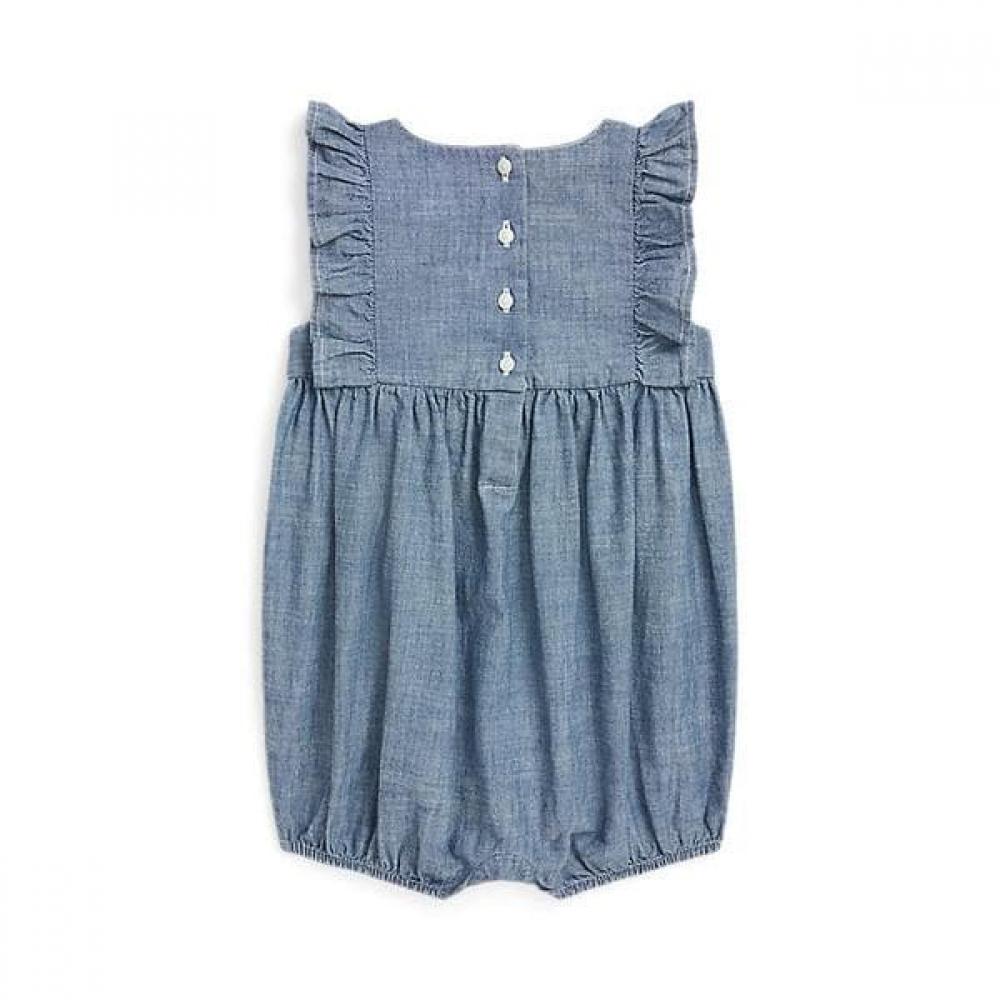Ralph Lauren Baby Girls  Indigo Chambray Bubble Shorthall  Cwpoopcfc720139400 