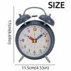 Battery Operated Retro Alarm Clock Portable Bell Alarm Clock Desk Clock  Time Management Tool