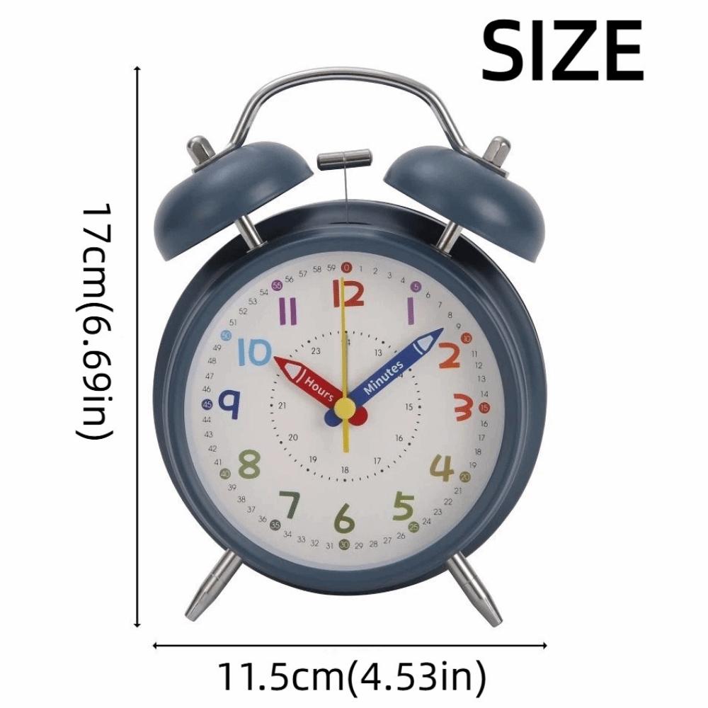 Battery Operated Retro Alarm Clock Portable Bell Alarm Clock Desk Clock Time Management Tool