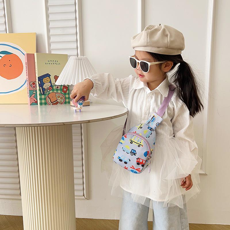2026 Trendy Graffiti Car Chest Bag: Cute, Large-Capacity Snack & Backpack for Girls