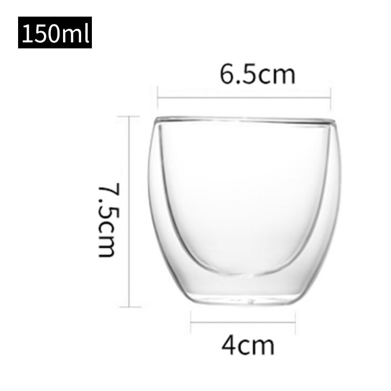 

Transparent Double-Walled Borosilicate Glass Cup for Tea, Milk, Juice, or Coffee - Fashionable and Minimalist Design
