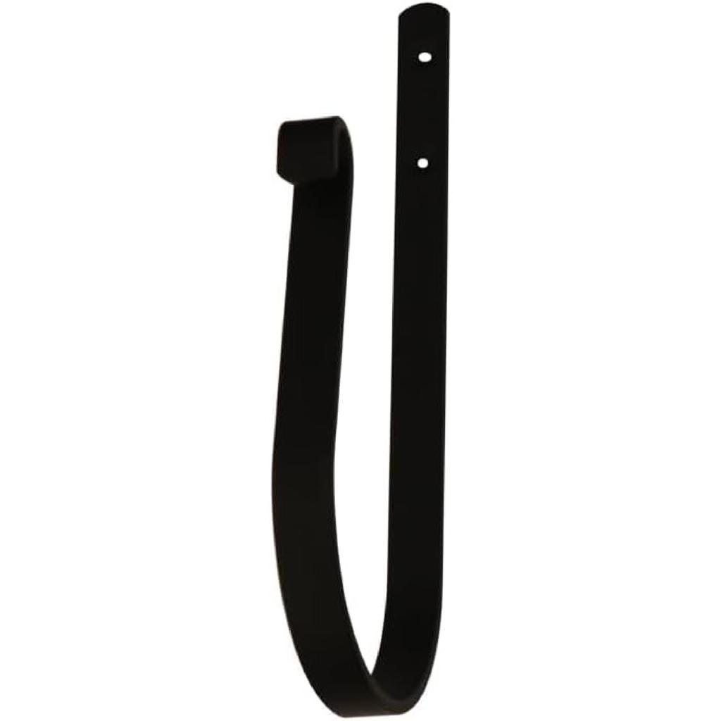 Curtain Holdbacks (Set of 2), Wall Mounted Drapery Tiebacks with Screws, Metal Decorative Window Drapery Holder Curtain Hook, Black