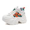 Thick-soled dad shoes summer new hollow breathable gauze muffin inner height increase casual shoes