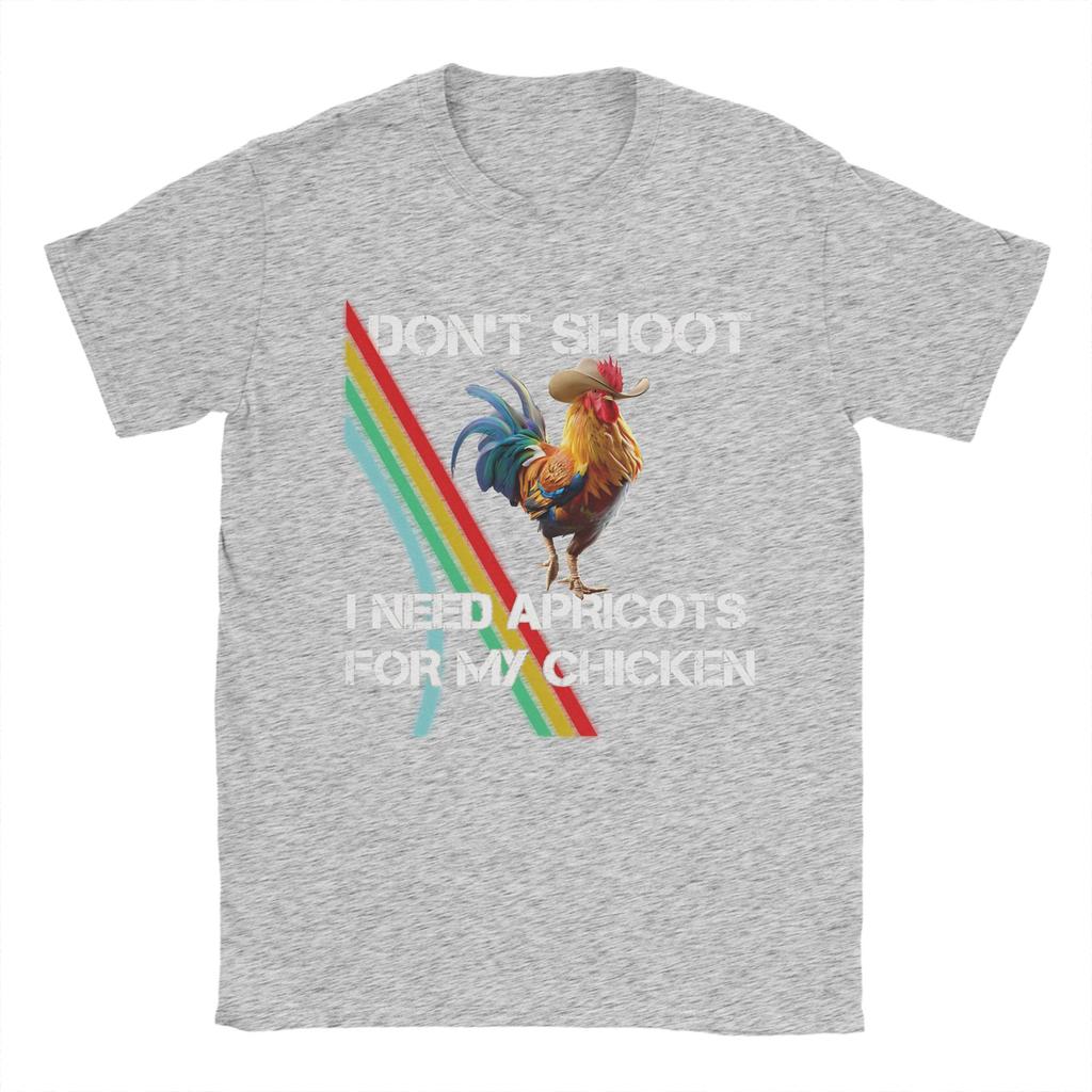 Mens Don Shoot Game Arc Raiders Chicken Meme T Shirt Pure Cotton Clothes Funny Short Sleeve Round Neck Tees Gift Idea TShirt