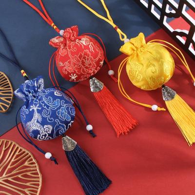 Fashion Flower Women Sachet Dragon Embroidery Chinese Style Sachet Car Hanging Graduation Gift Jewelry Packaging Children