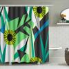 Geometric Abstract Shower Curtain Modern Art Washable Bathroom Decor Set Waterproof Liner
