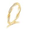 ZHOUYANG Dainty Ring For Women Thin Temperament Winding Wedding Engagement Ring Silver Color Crystal Fashion Gift Jewelry DZR018