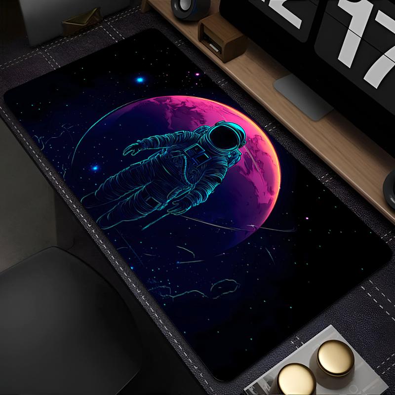 Play Mat Game Mousepad Computer Outer Space Astronauts Mouse Pad Non-Slip Natural Rubber Carpet Cute Desktop Keyboard Pad