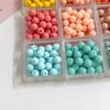 23-500 Peças Contas de Acrílico Cor Sólida Foscas Redondas Para DIY Pulseira Colar Acessórios para Fazer Joias