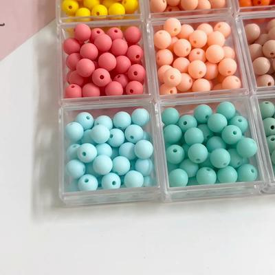 23-500ks Akrylové Korálky Jednofarebné Matné Okrúhle Korálky Pre DIY Náramok Náhrdelník Šperky Výroba Doplnky