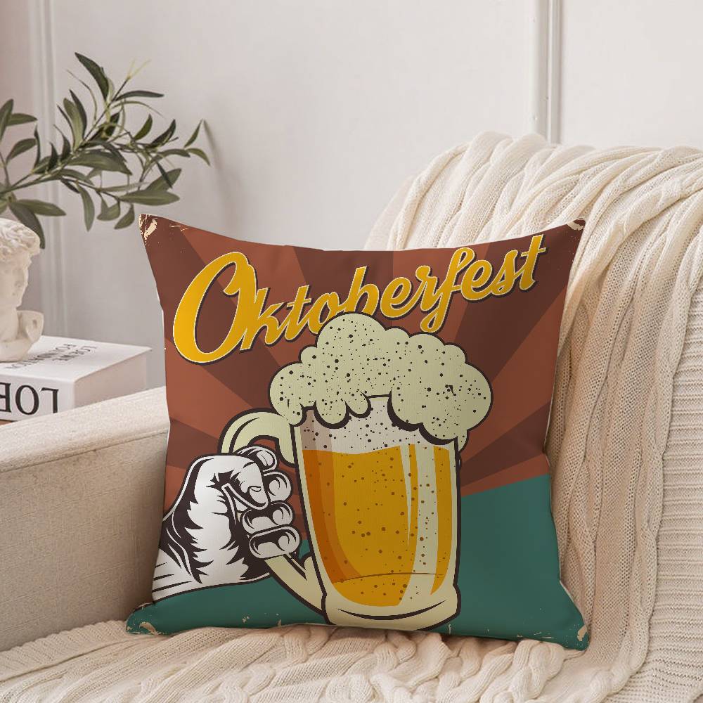 Beer Wine Retro Style Pillow Case Home Decor Throw For Sofa Bed Car Room Decor Gift Idea