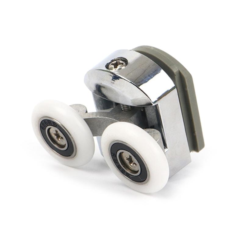4pcs Convenient Replacement Door Rollers Plastic Door Rollers Adjustable Height Smooth Sliding for Bathroom Glass Doors