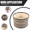 Angoily Bamboo Lamp Shade Vintage Drum Lampshade Shade Decorative Lamp Cover for Chandeliers Floor Light Pendant Table Lamp