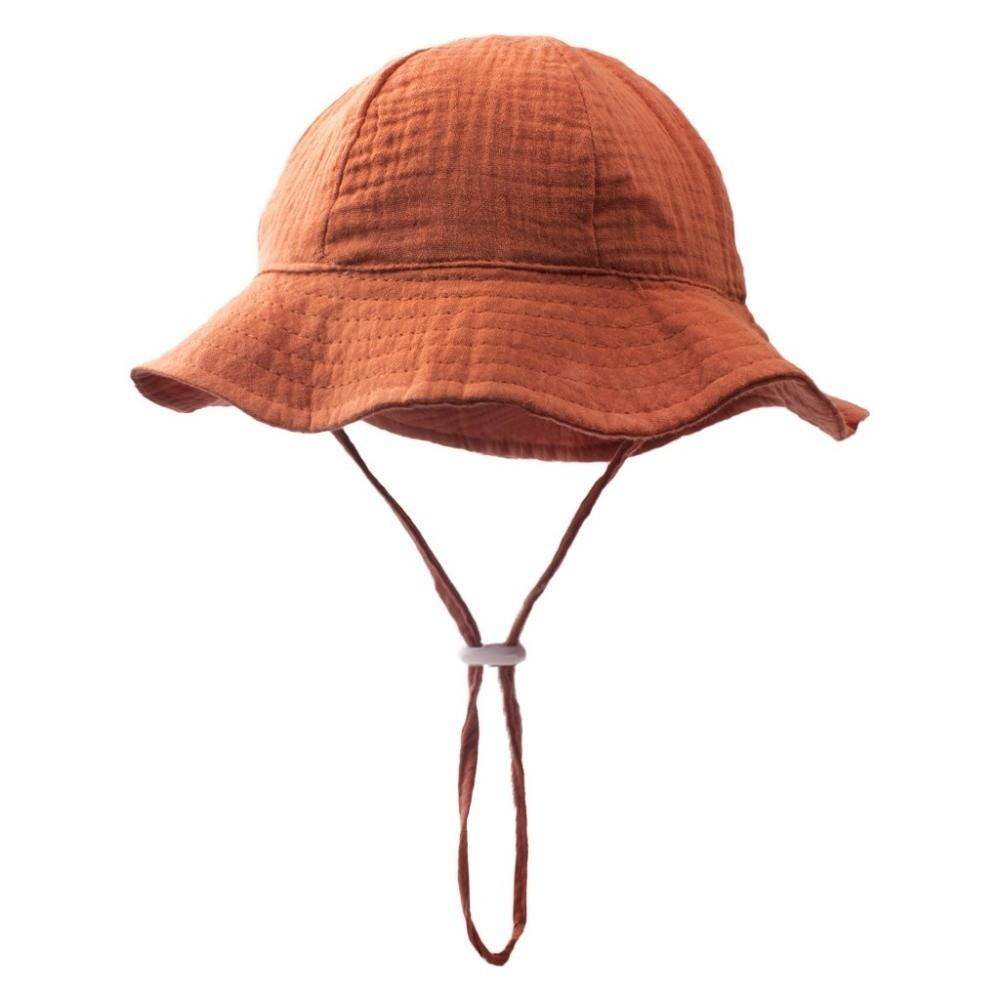 Soft Cotton Sun Protection Caps Sun Shade Children's Fisherman Hat Beach Panama Hat  for Boys Girls