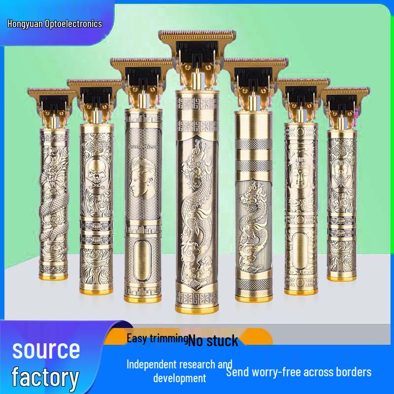 Profesyonel Elektrikli Saç Kesme Makinesi ve Gravür Jileti - Berber Makası Dahil