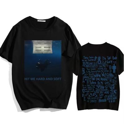 Letni Hit Me Hard and Soft 2024 Tour Popularna Koszulka T-shirty Topy Wysokiej Jakości Bawełna Rozmiar EU Najlepszy Dodatek dla Fanów Muzyki Topy