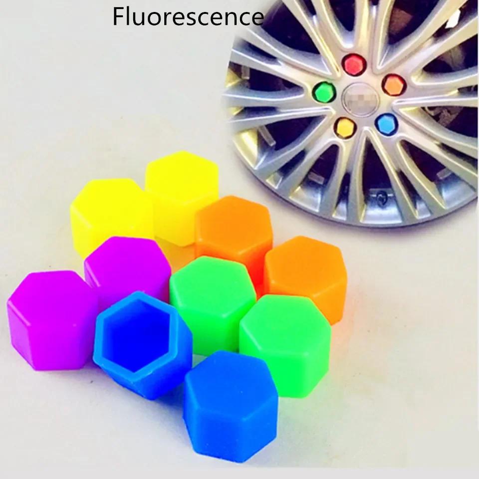 20Pcs/set Silicone Car Tyre Wheel Hub Covers Protection Caps 19/21mm Wheel Nuts Wheel Hub Screw Protector Dust Proof Bolt Cover