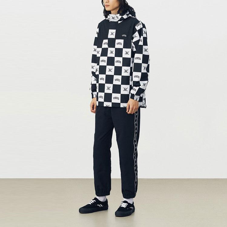 Vans Jachetă cu glugă de lucru în carouri cu cranii Jachetă bărbați Negru VN0A54JXZ79