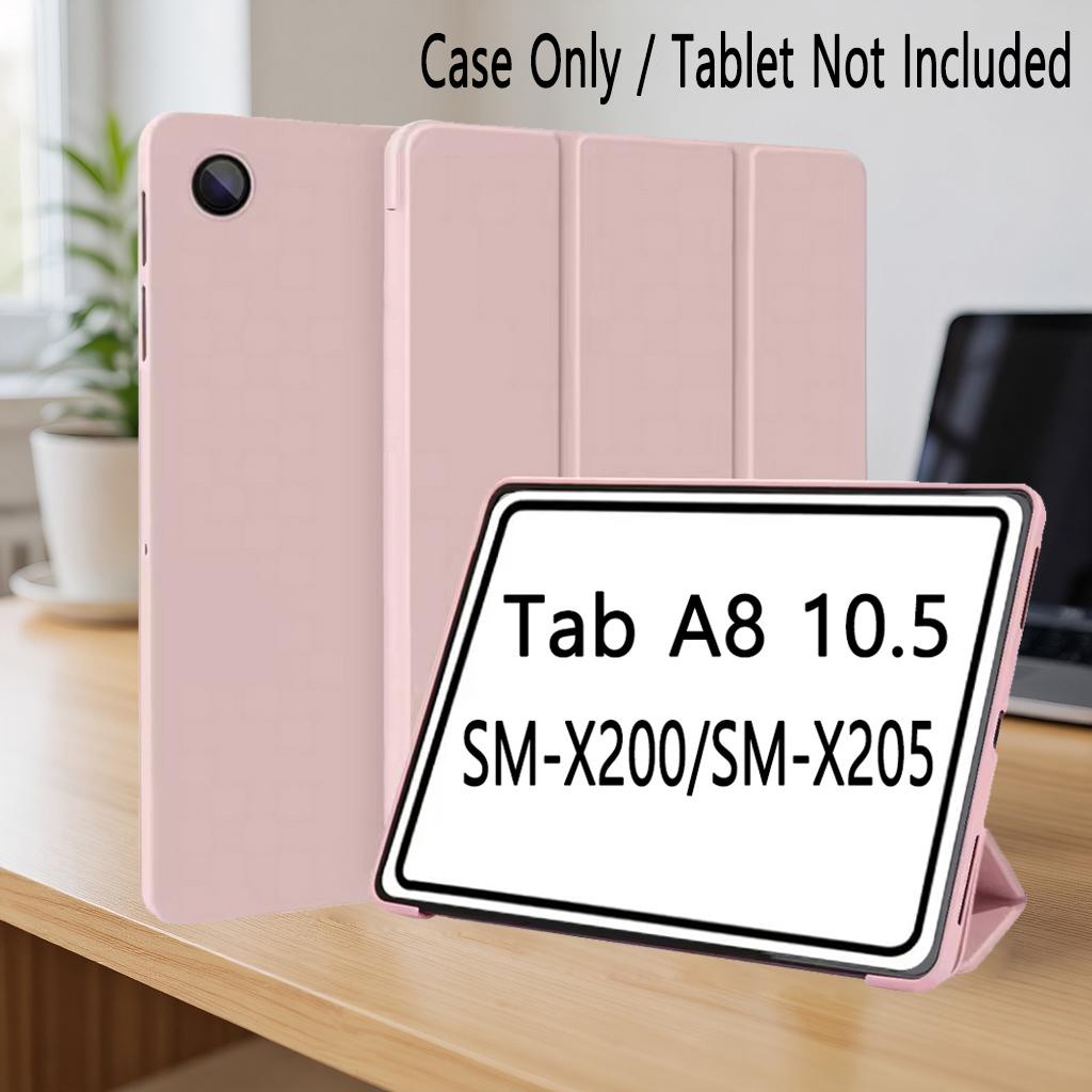 Чехол для Samsung Galaxy Tab A8 10,5 дюйма (SM-X200/X205/X207), Тонкий легкий чехол-подставка для планшета с функцией автоматического пробуждения/сна Tab A8 10.5 X200 розовый