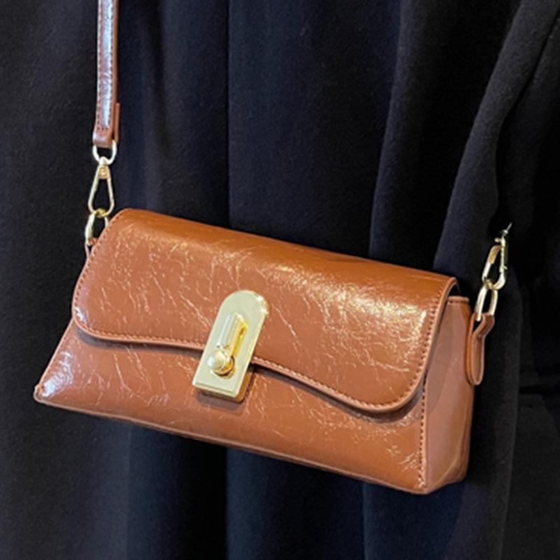 Jesień i zima nowy prosty damski worek na ramię niszowy wysoka wartość moda torebka pod pachę mała kwadratowa torebka casualowa listonoszka