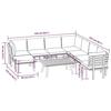 VidaXL Bois d'Acacia Solide Salon de Jardin 9 pcs avec Coussins Meubles d'Extérieur Mobilier de Patio Meubles de Terrasse 3087022