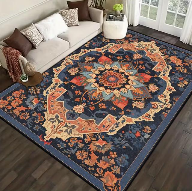 Leopard Print Area Carpet Machine Washed Living Room Bedroom Floor Mat Kitchen Outdoor Products Retro Home Decoration Mats