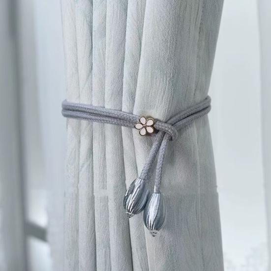 2Pcs Boho Style Curtain Straps Handmade Natural Cotton Linen Curtain Ties Curtain Rack Balcony Towel Holder