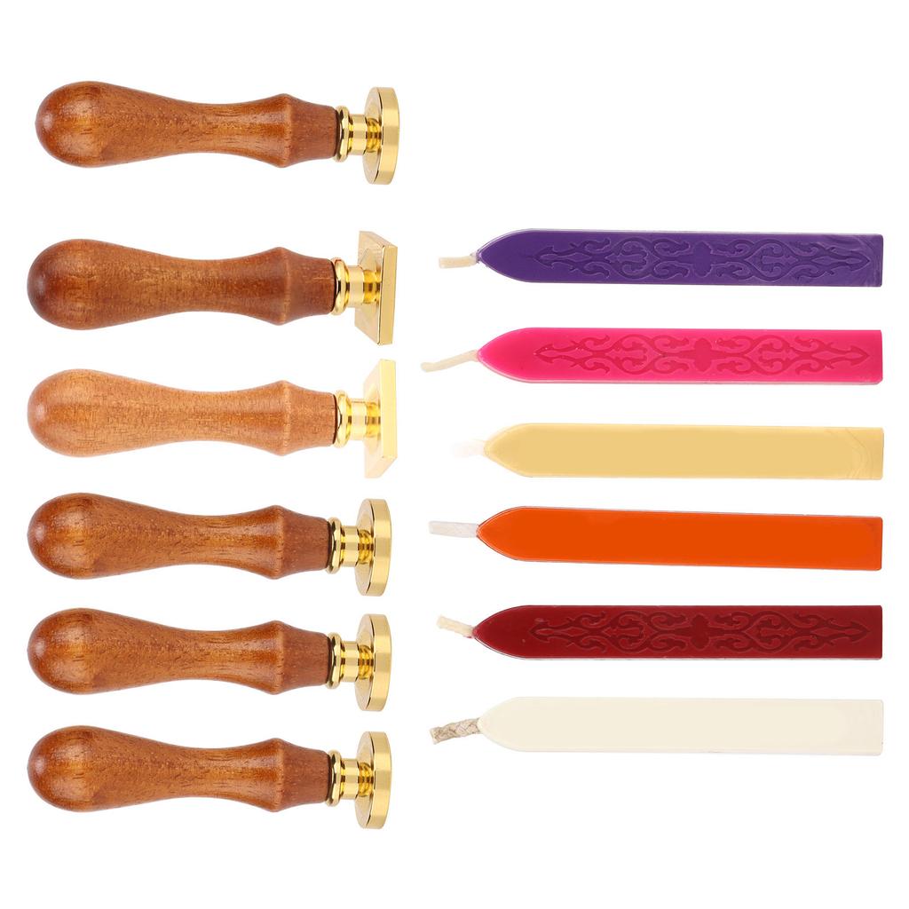Wax Seal Stamp Kit Clear Pattern   Classic Sealing Kit for Envelopes Invitations Weddin