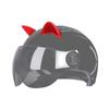 2 Stück Universal Motorradhelm Katzenohren Dekoration Outdoor Sport Teufelshörner Ecke Motorradhelm Dekorationszubehör