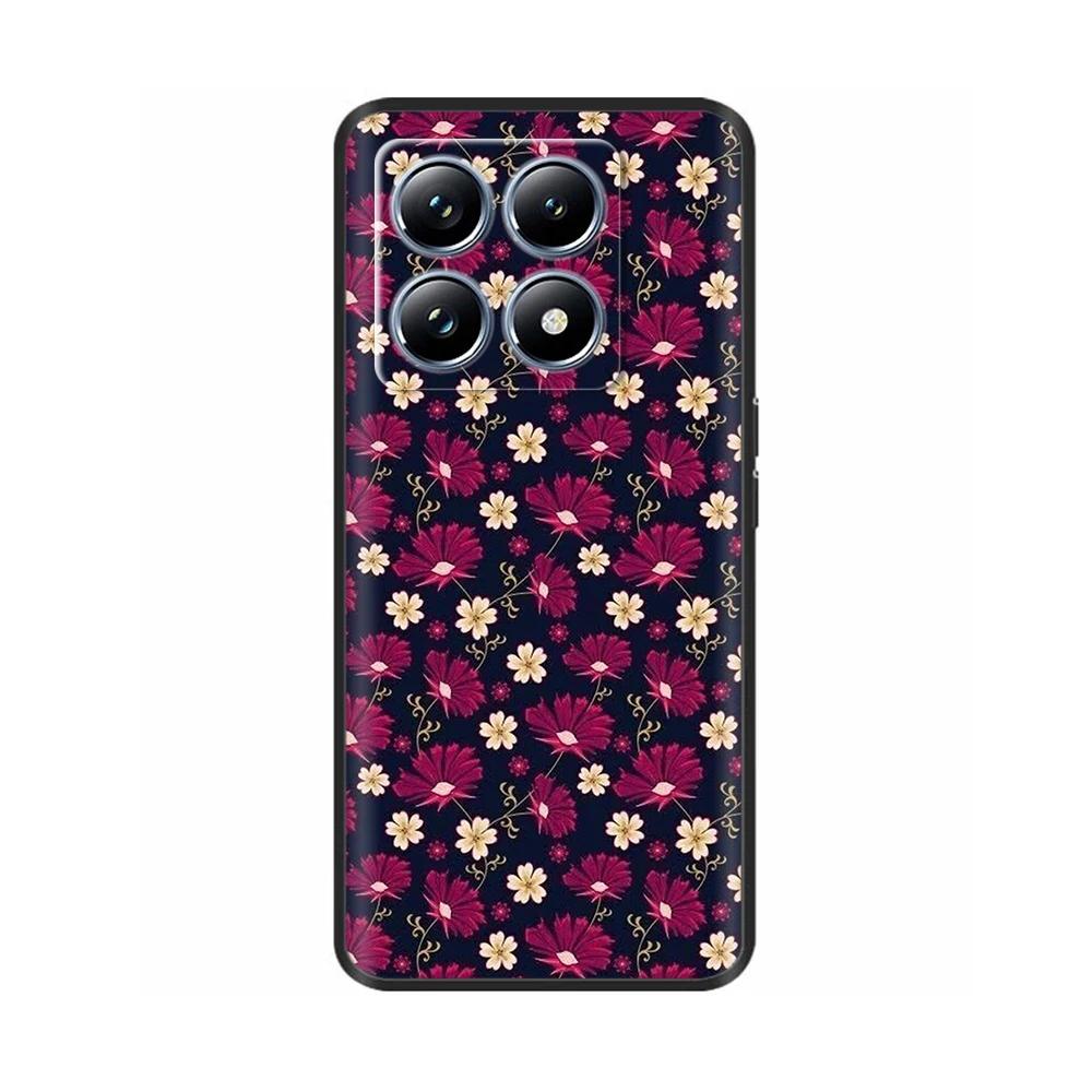 Für Xiaomi 14T Pro Hülle Silikon Luxus Blume Weicher Bumper Für Xiaomi Mi 14T Handyhülle Mode TPU Fundas für Xiaomi 14T 14 t