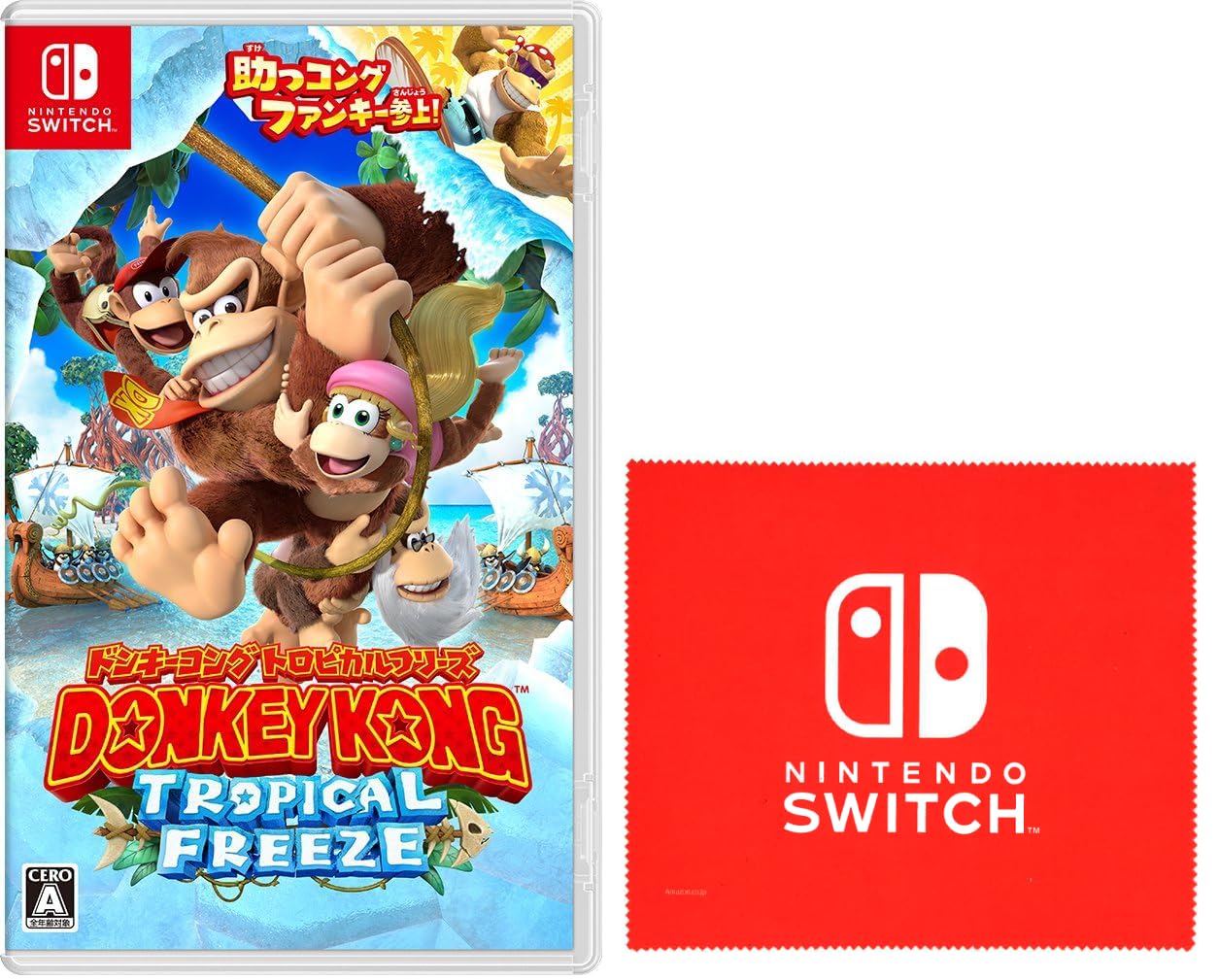 

Donkey Kong Tropical Freeze Switch Логотип Nintendo Switch дизайн микрофибра в комплекте -