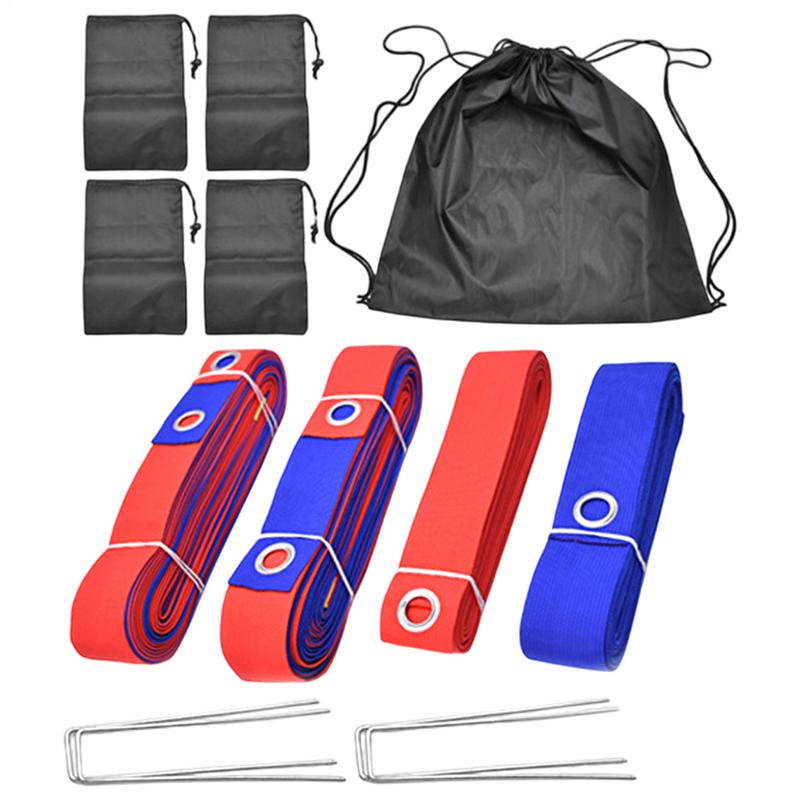 Volleyball Court Lines Highly Visible Boundary Lines Set for Sand Portable Foldable Multi-Functional Accessories for Outdoor
