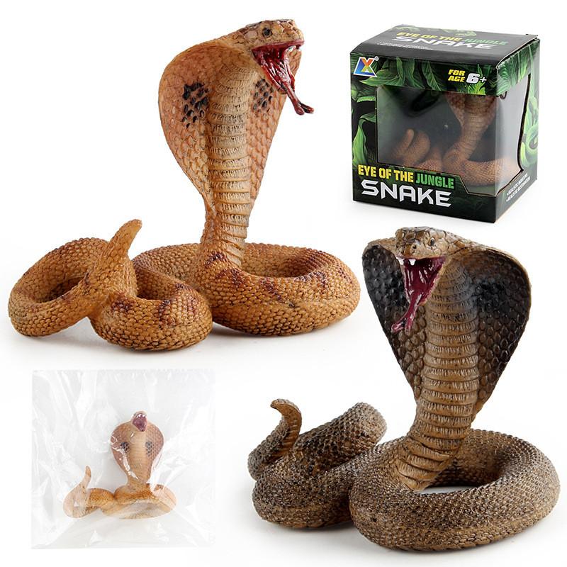 Realistic Pvc Cobra Model Snake For Home Decor With Vibrant Colors And Detailed Features