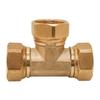 Jikefu Copper Thickened Three-Way Water Pipe Connector