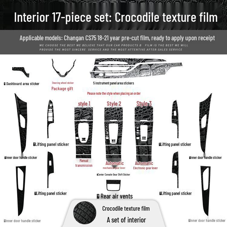 Changan CS75 Interior Carbon Fiber Console Sticker (14-21) - Free Replacement Included