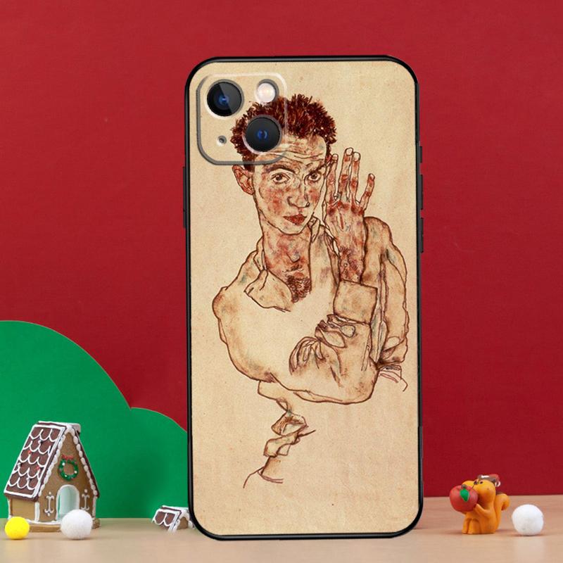 Egon Schiele Phone Case For iPhone 15 13 11 12 14 Pro Max XS Plus X XR 12 13 Mini Soft Cover
